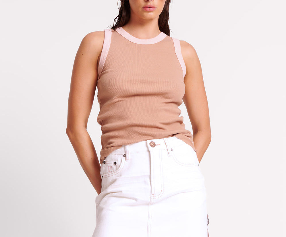 2020 High Waist Mini Denim Skirt - Pearl