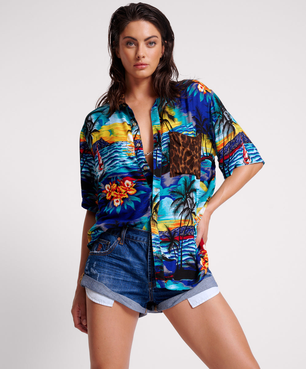 Products Bandits Low Waist Denim Shorts - Archived Super Blue Moon