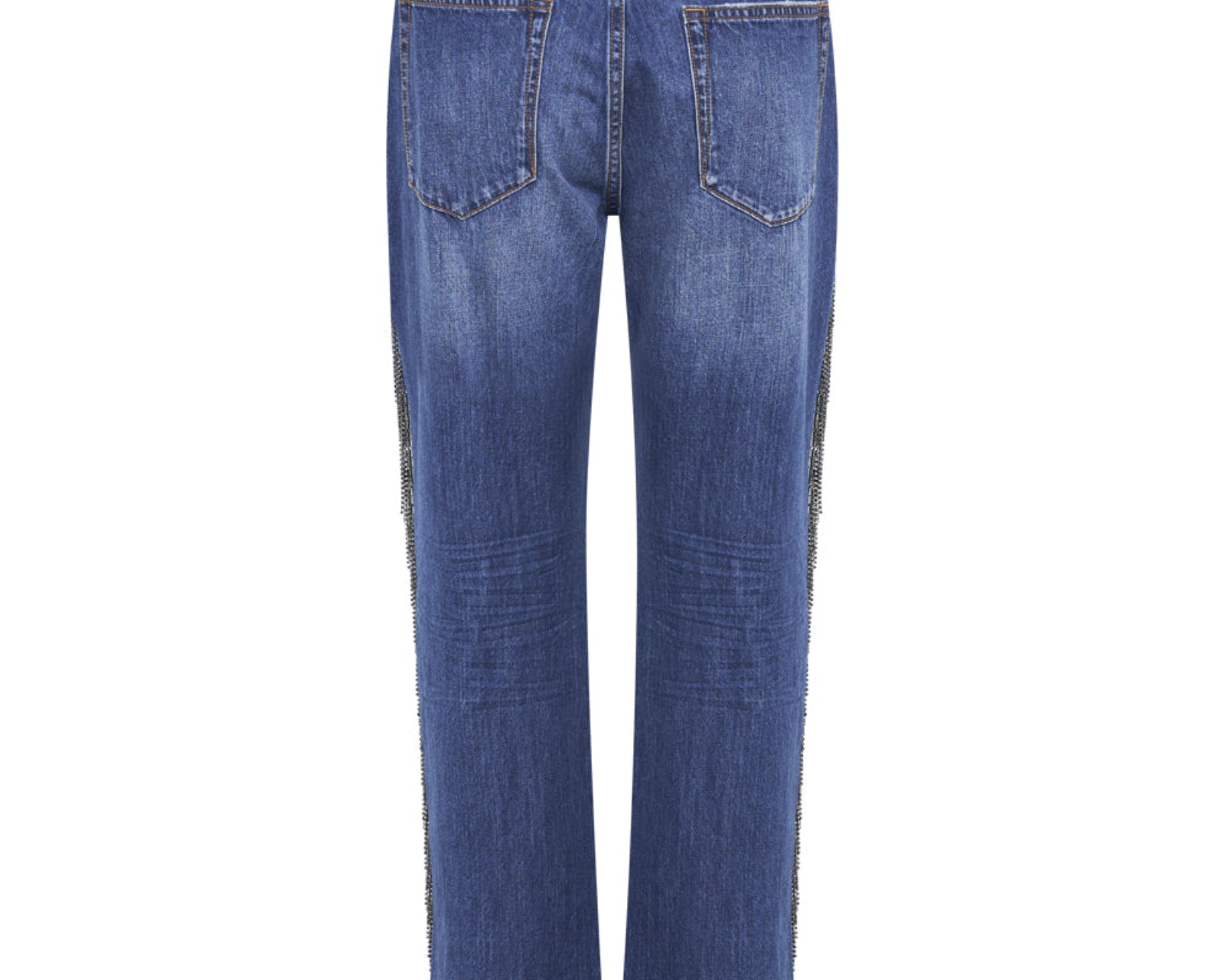 Hooligans Low Waist Relaxed Straight Leg Denim Jeans - Blue Moon