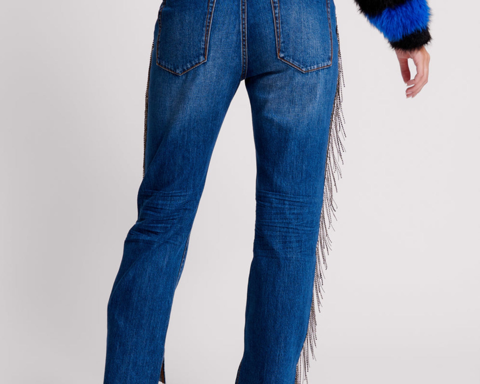 Hooligans Low Waist Relaxed Straight Leg Denim Jeans - Blue Moon