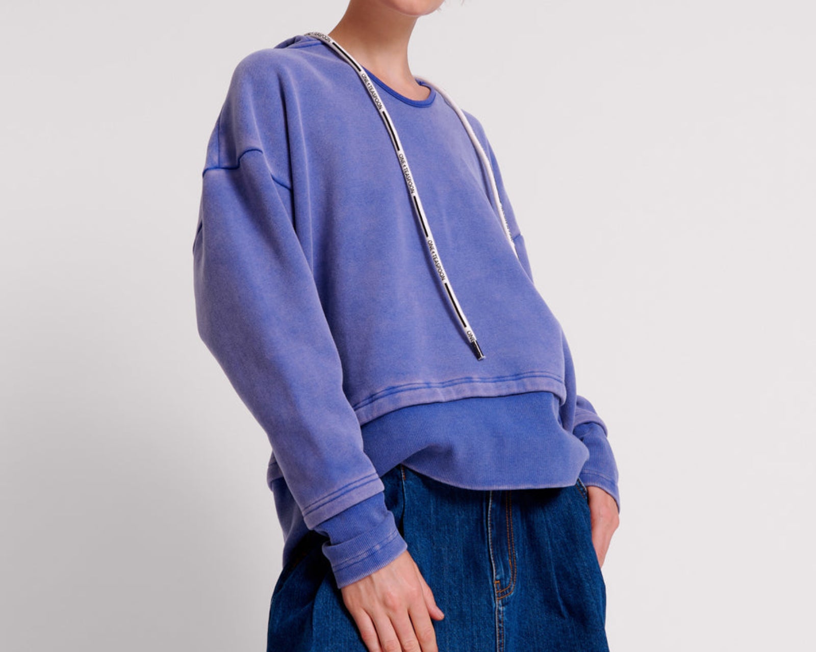 Pleated Micro Denim Mini Skirt - Blue Moon