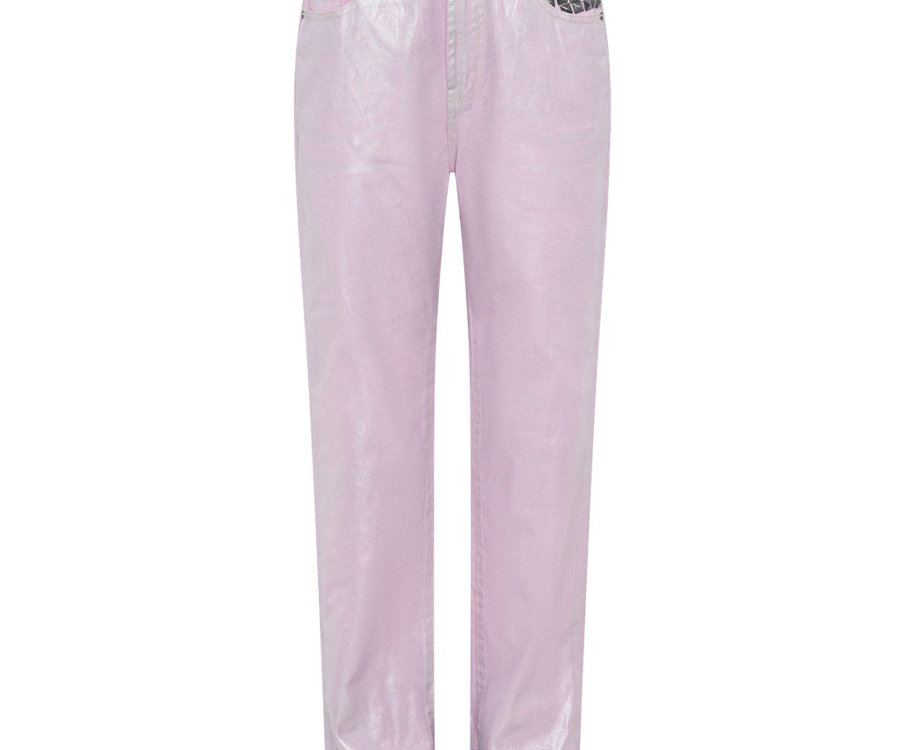 PINK ENVY FOIL AWESOME BAGGIES HIGH WAIST JEANS