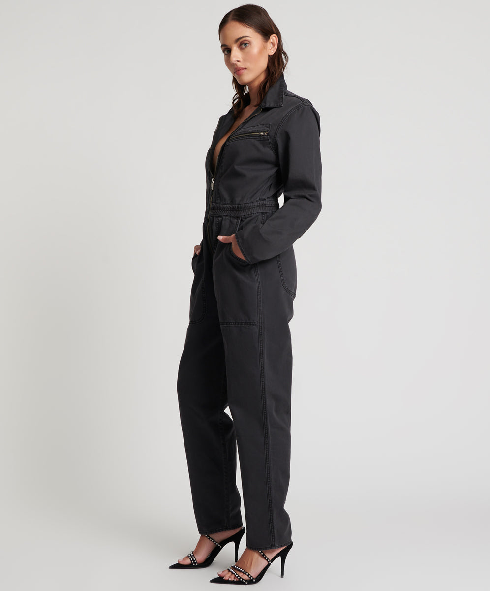 Products Olivia Aviator Jumpsuit - Black