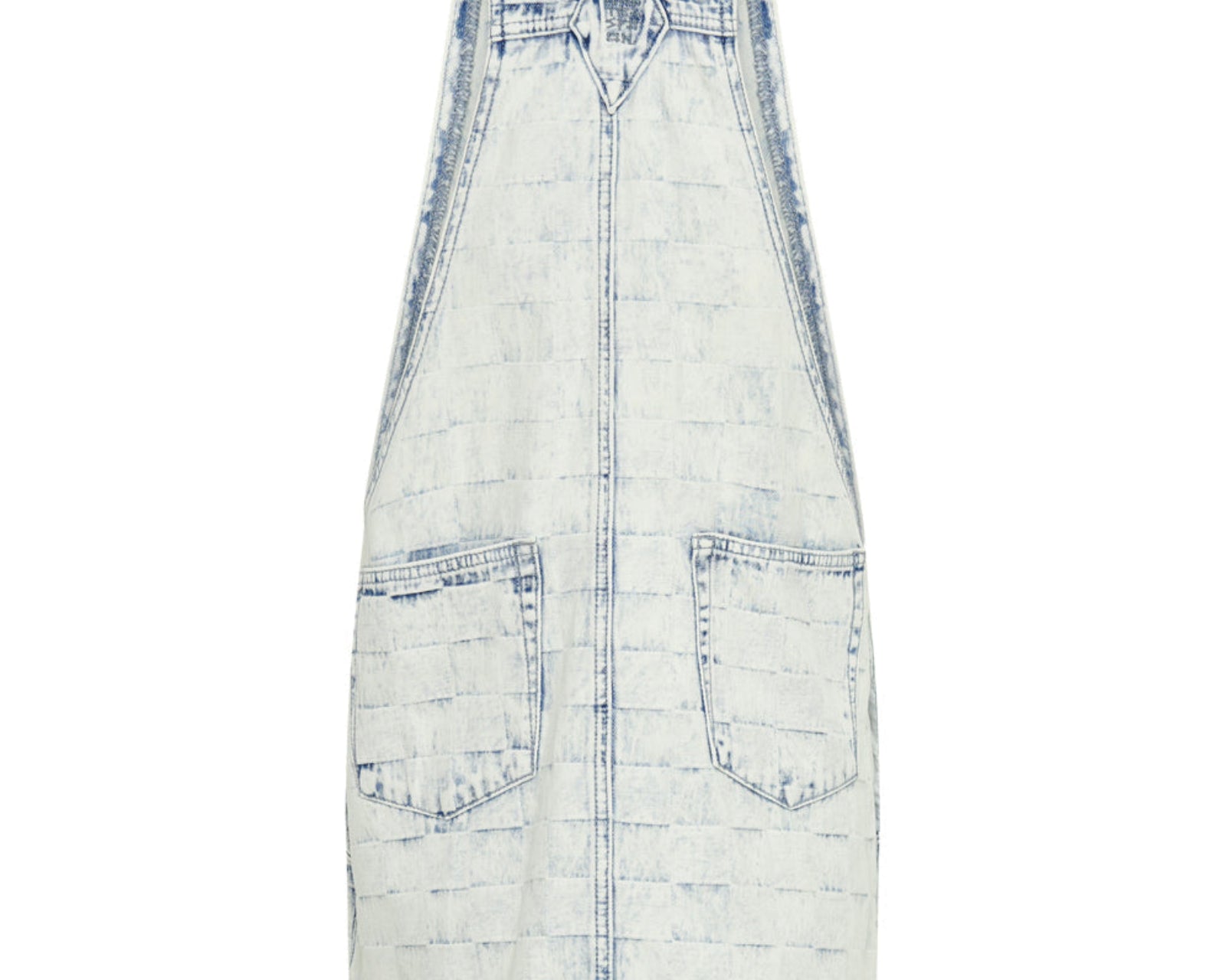 Stanton St Denim Mini Pini Dress - White Check