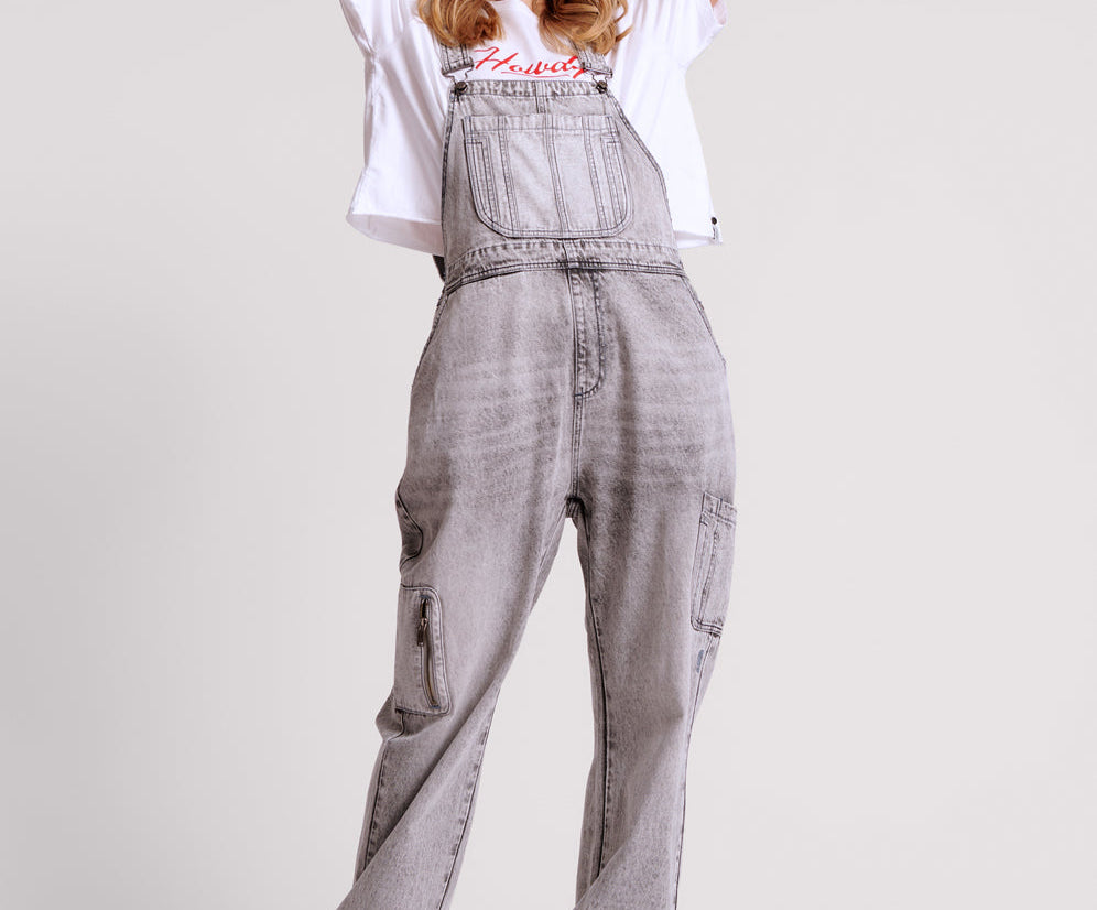 SLATE ACID STANTON ST DENIM OVERALLS