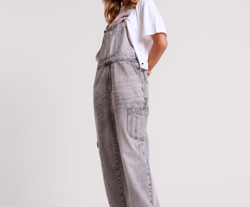 SLATE ACID STANTON ST DENIM OVERALLS