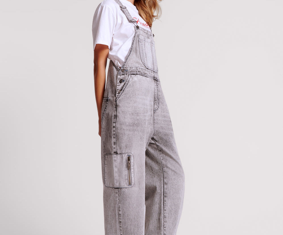 SLATE ACID STANTON ST DENIM OVERALLS