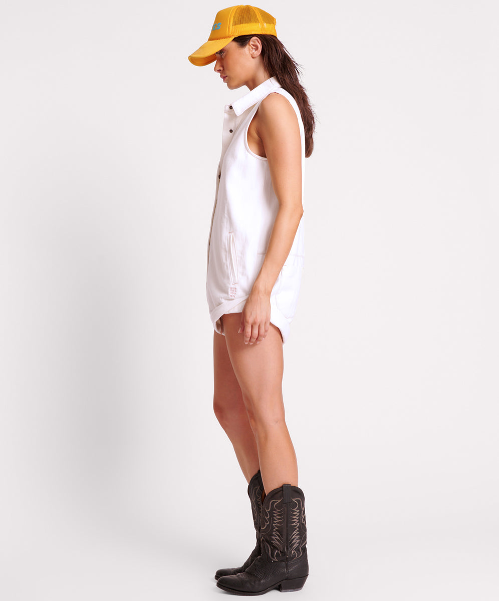 Products Braxton Mini Utility Jumpsuit - Pearl
