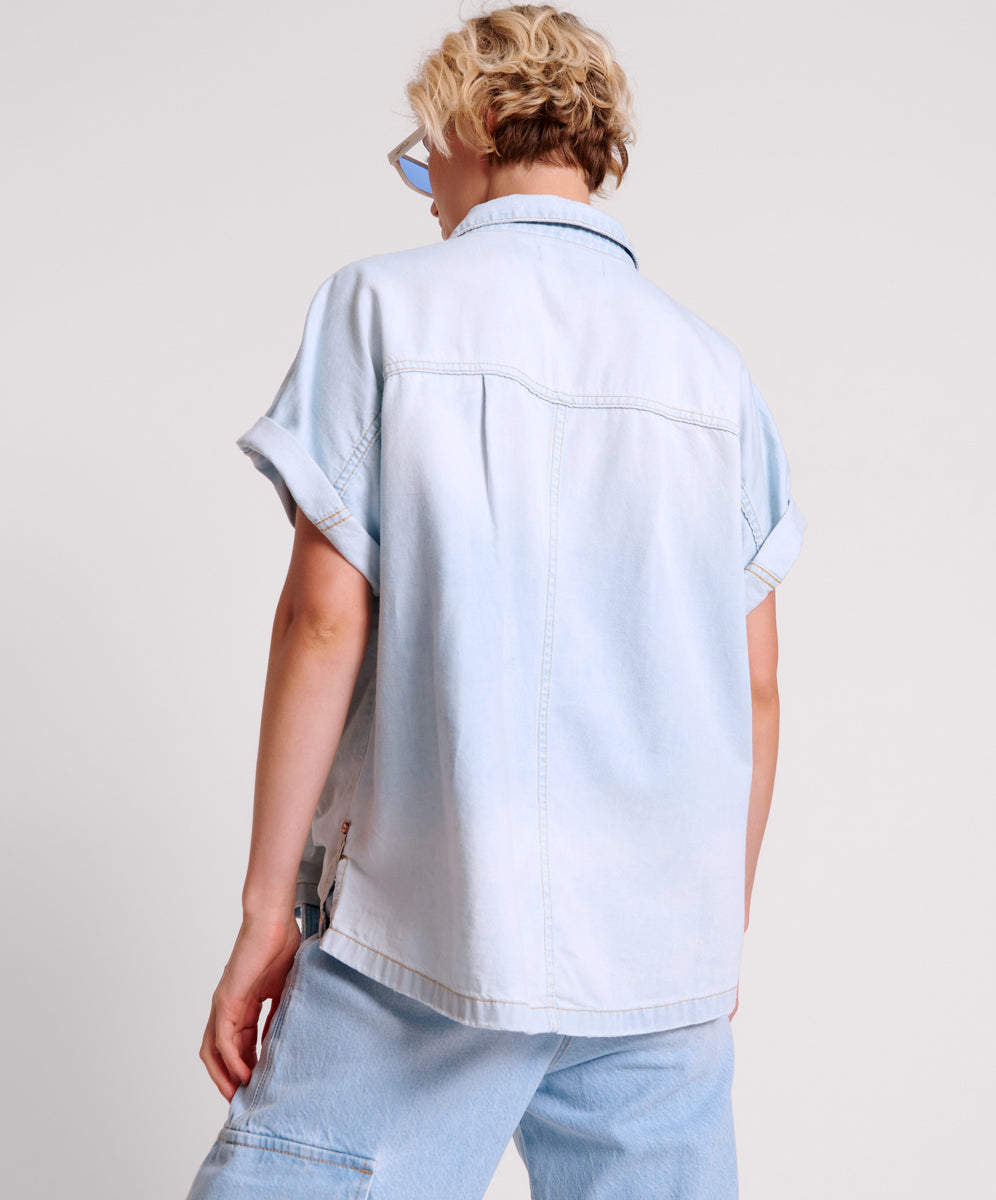 Products CLASSIC BLUE BOXY DENIM SHIRT