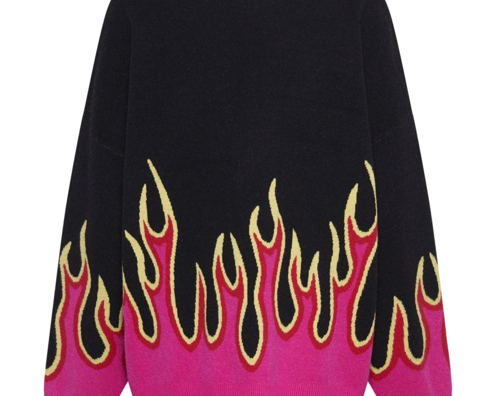 On Fire Intarsia Sweater - Black