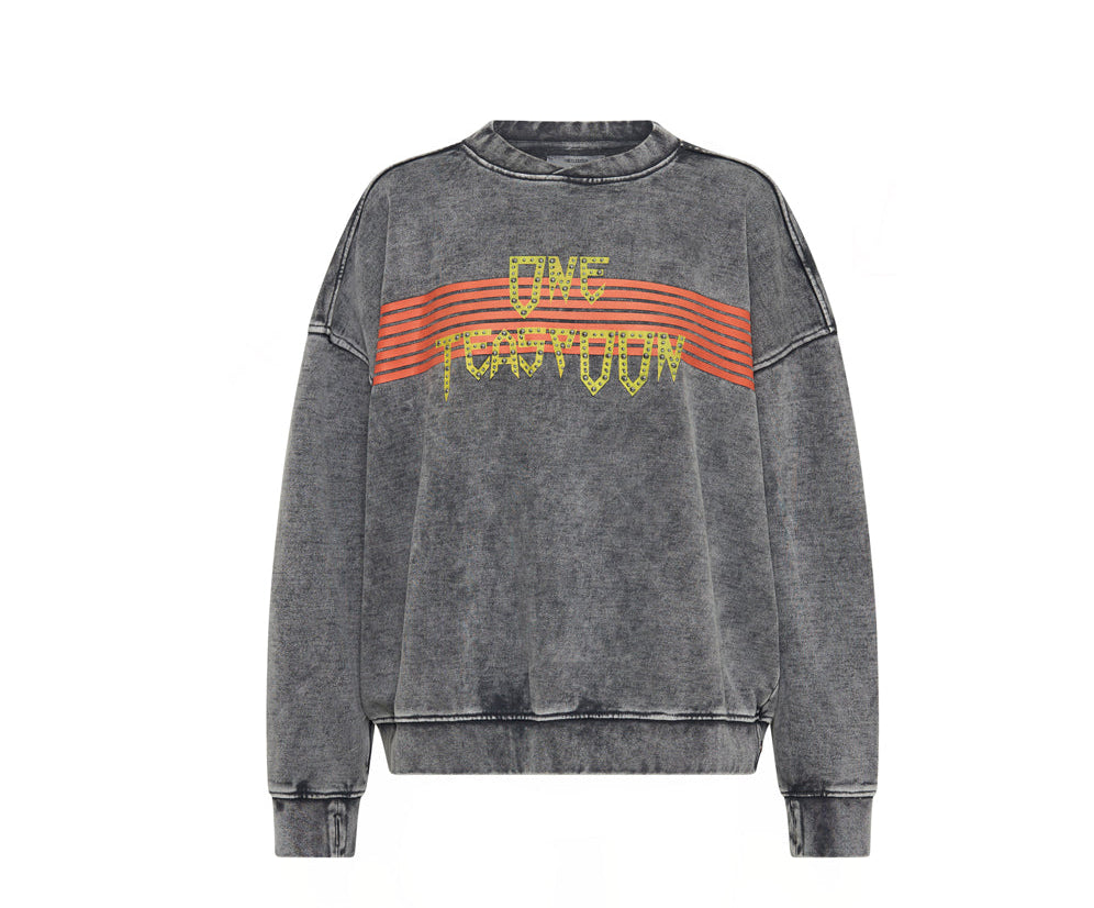 Gothic Studded Retro Sweater - Black Acid