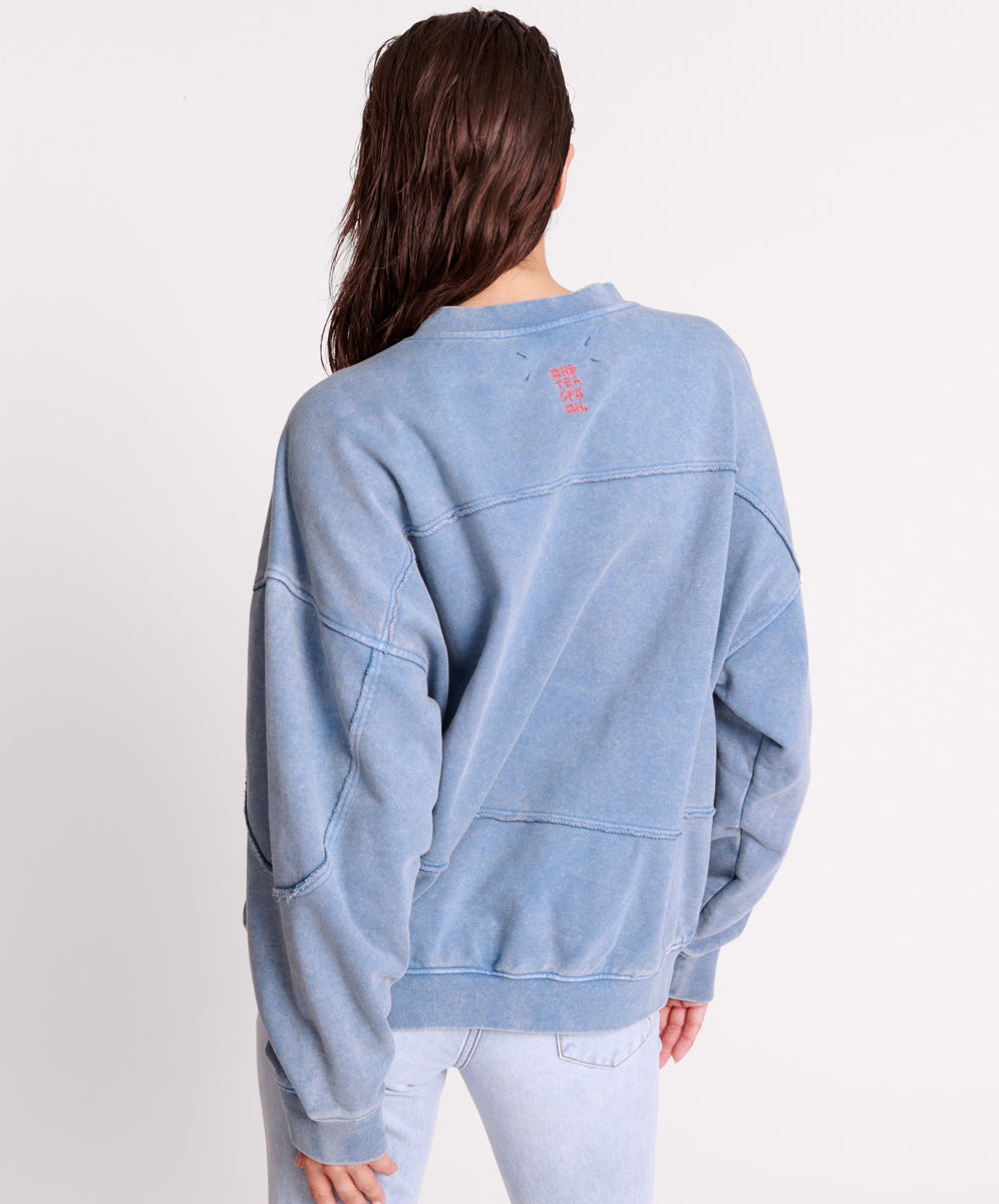 Products BLUE ACID RETRO CREW SWEATER