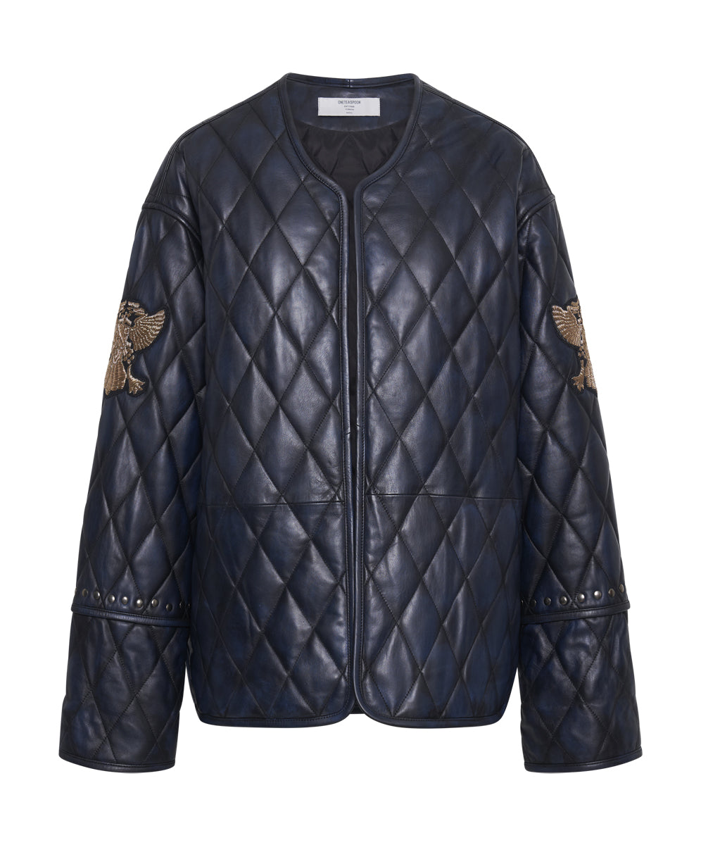 Products EAGLE EYE LEATHER QUILTED JACKET