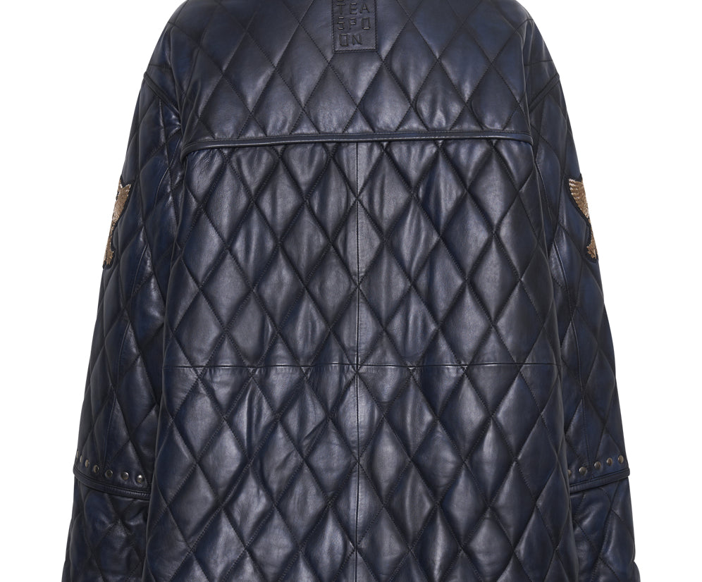 EAGLE EYE LEATHER QUILTED JACKET