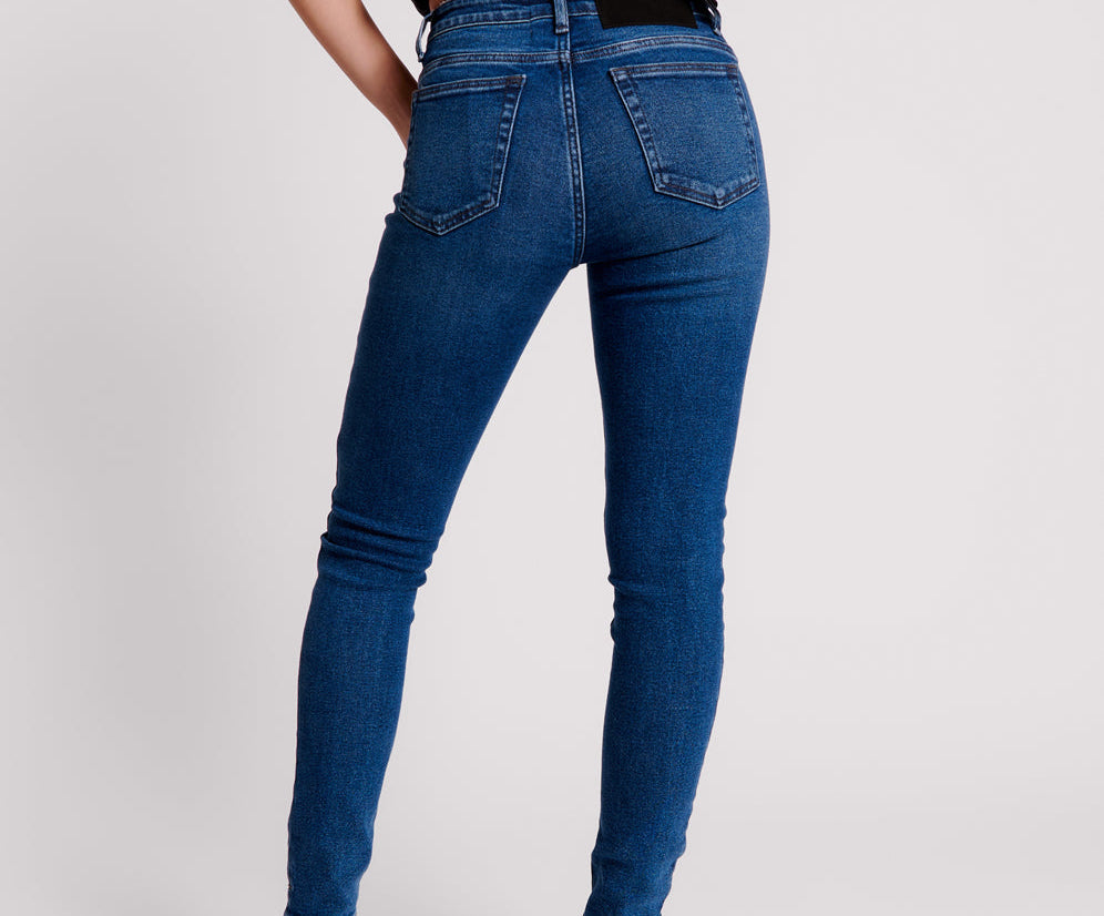 Freebirds Ii High Waist Stretch Skinny Denim Jeans Indiana Blue
