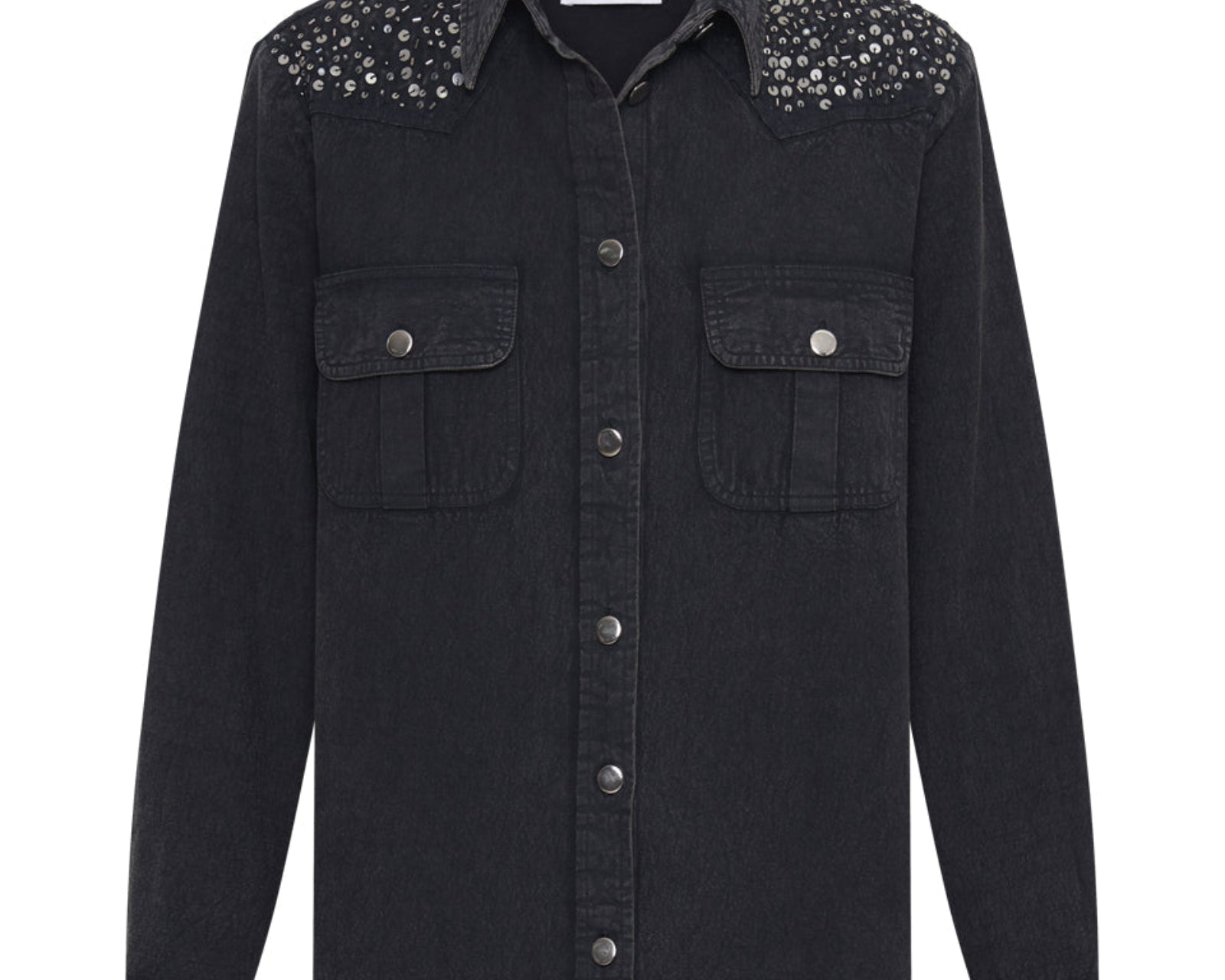 Western Denim Shirt - Black