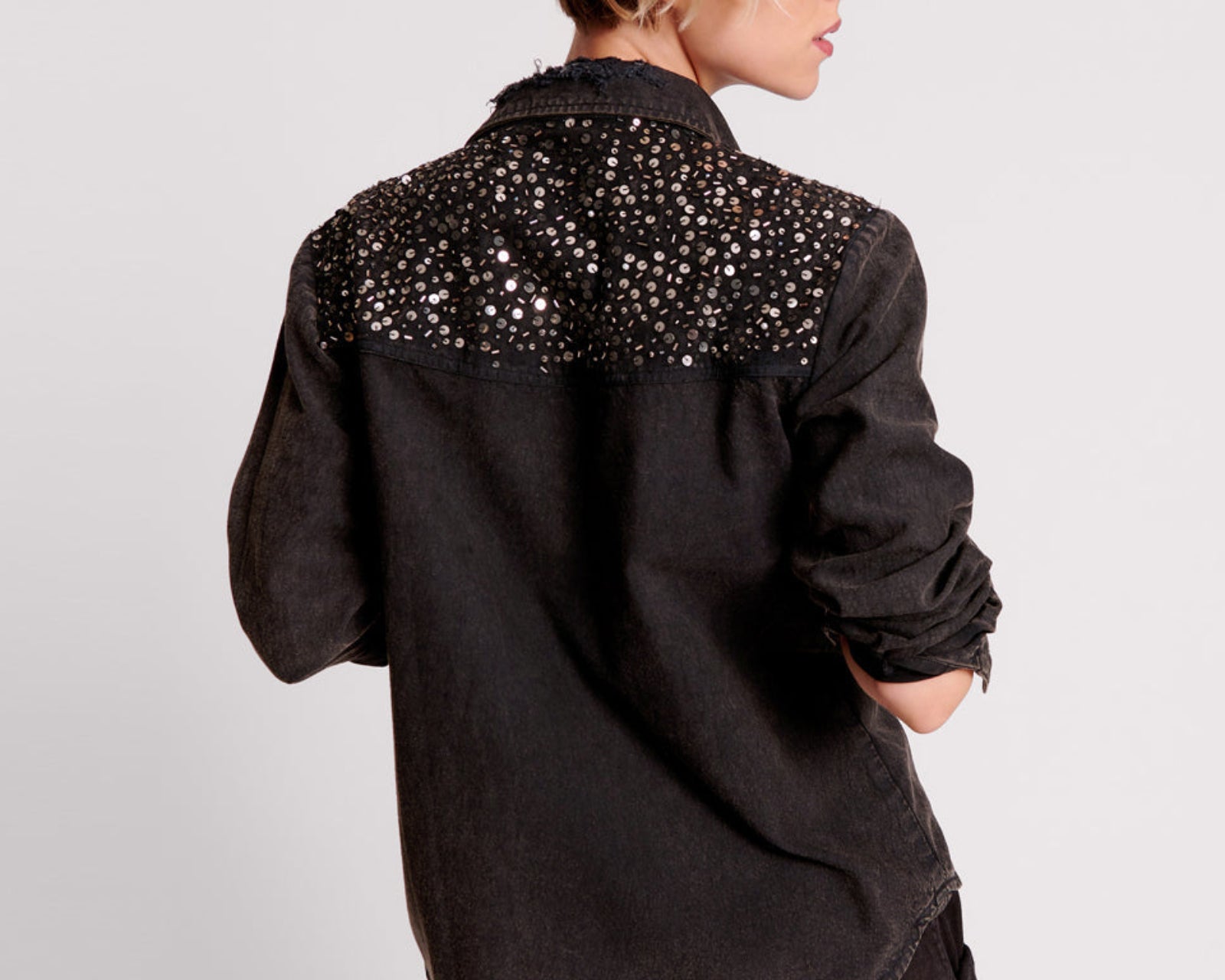 Western Denim Shirt - Black