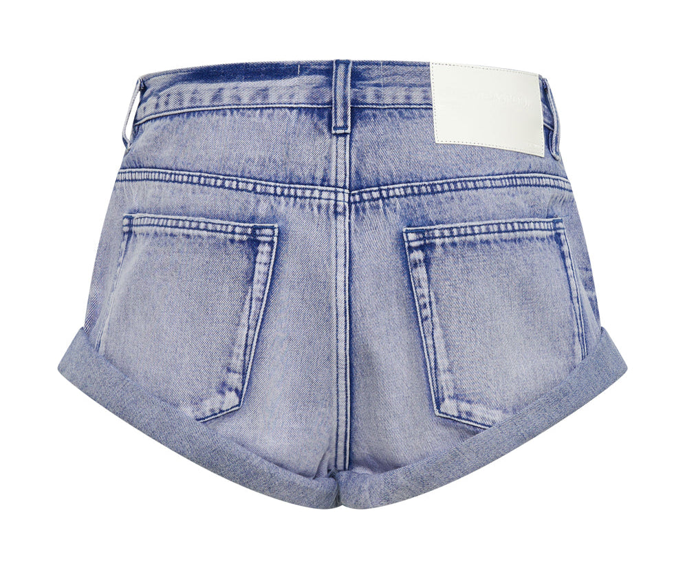 Bandits Low Waist Denim Shorts - Cupid Blue