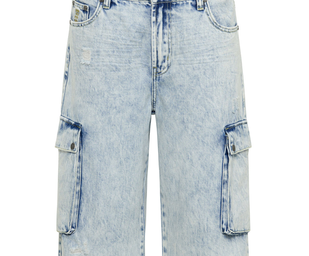 DEPECHE BLUE SKATER GIRL WIDE LEG SHORTS