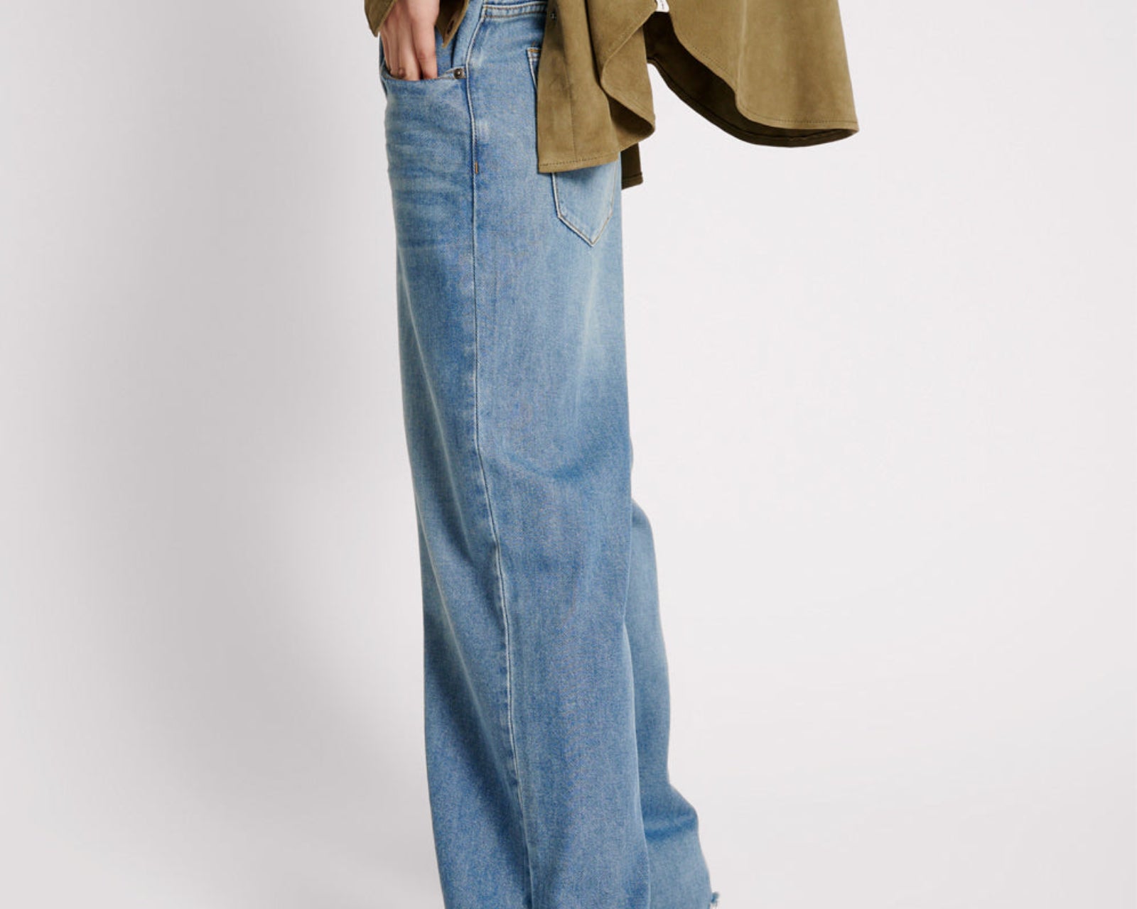 Jackson Mid Waist Wide Leg Denim Jeans - Blue Rapture