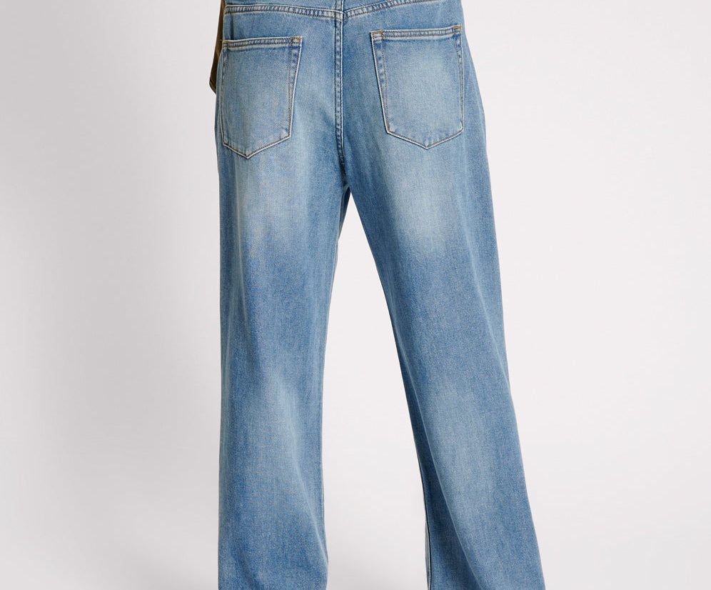 Jackson Mid Waist Wide Leg Denim Jeans - Blue Rapture