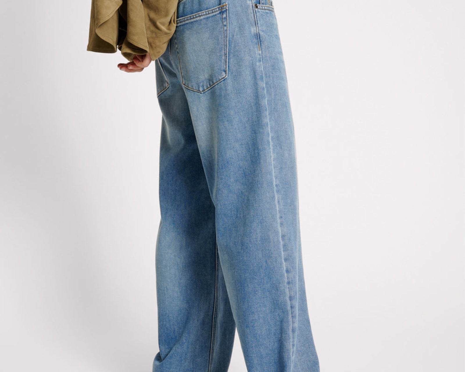 Jackson Mid Waist Wide Leg Denim Jeans - Blue Rapture