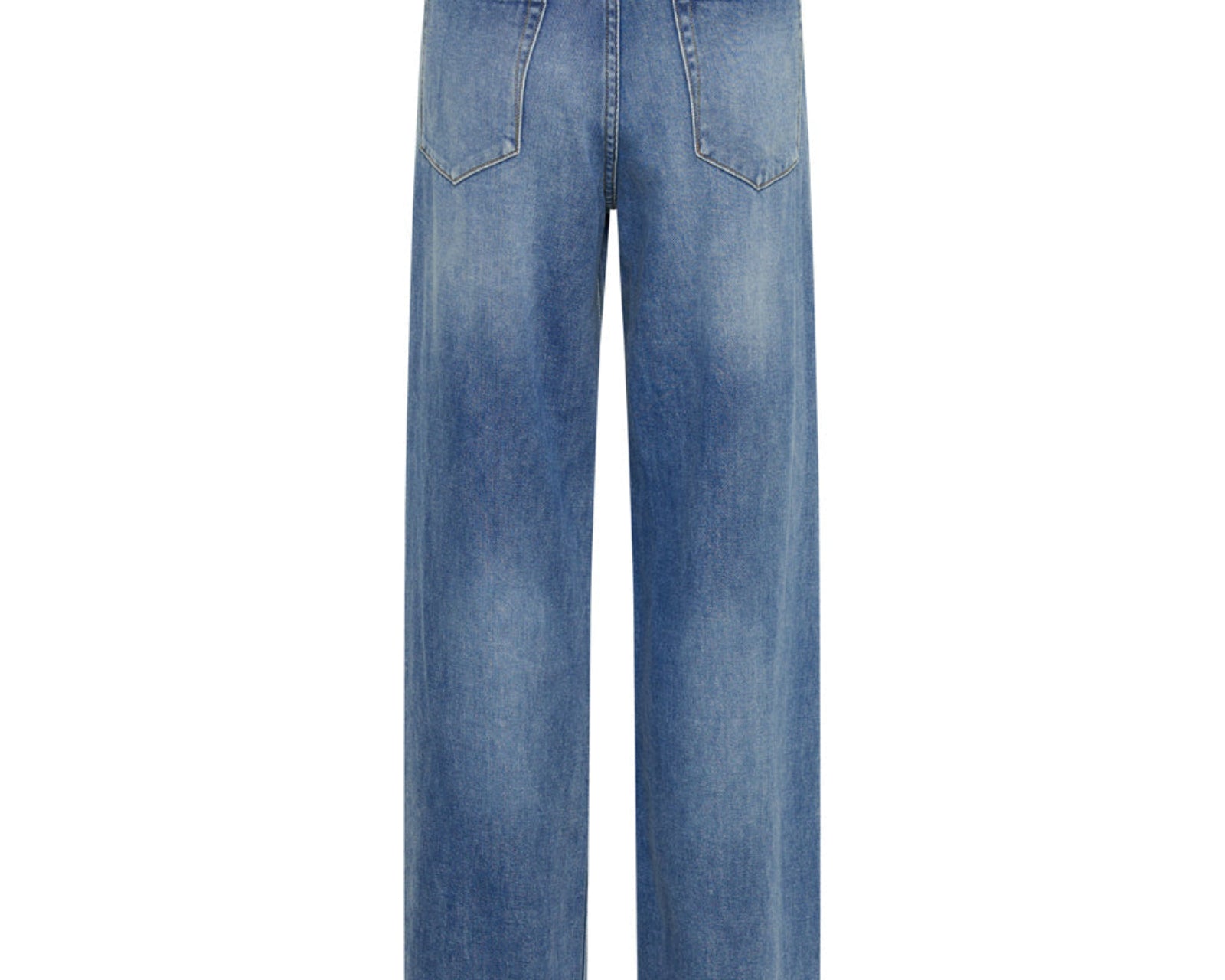 Jackson Mid Waist Wide Leg Denim Jeans - Blue Rapture
