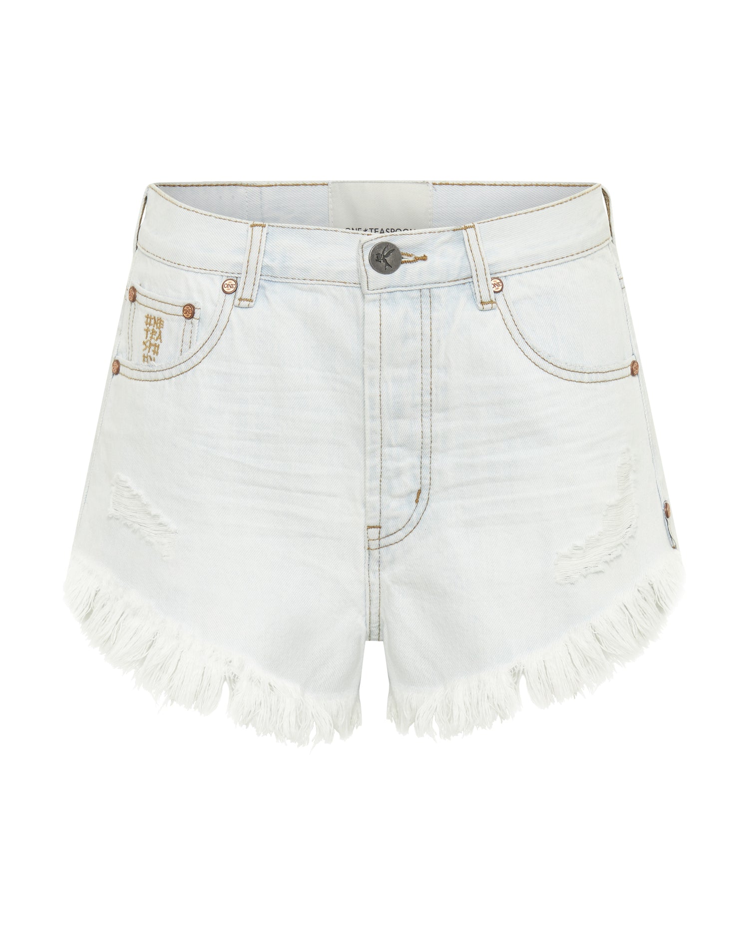 Products Outlaws Low Waist Mid Length Denim Shorts - Bel Air Blue