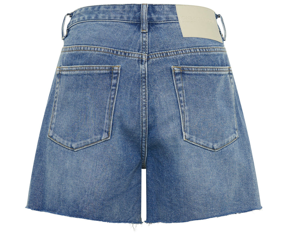 BLUE RAPTURE SUPER RELAXED SHAKER DENIM SHORTS