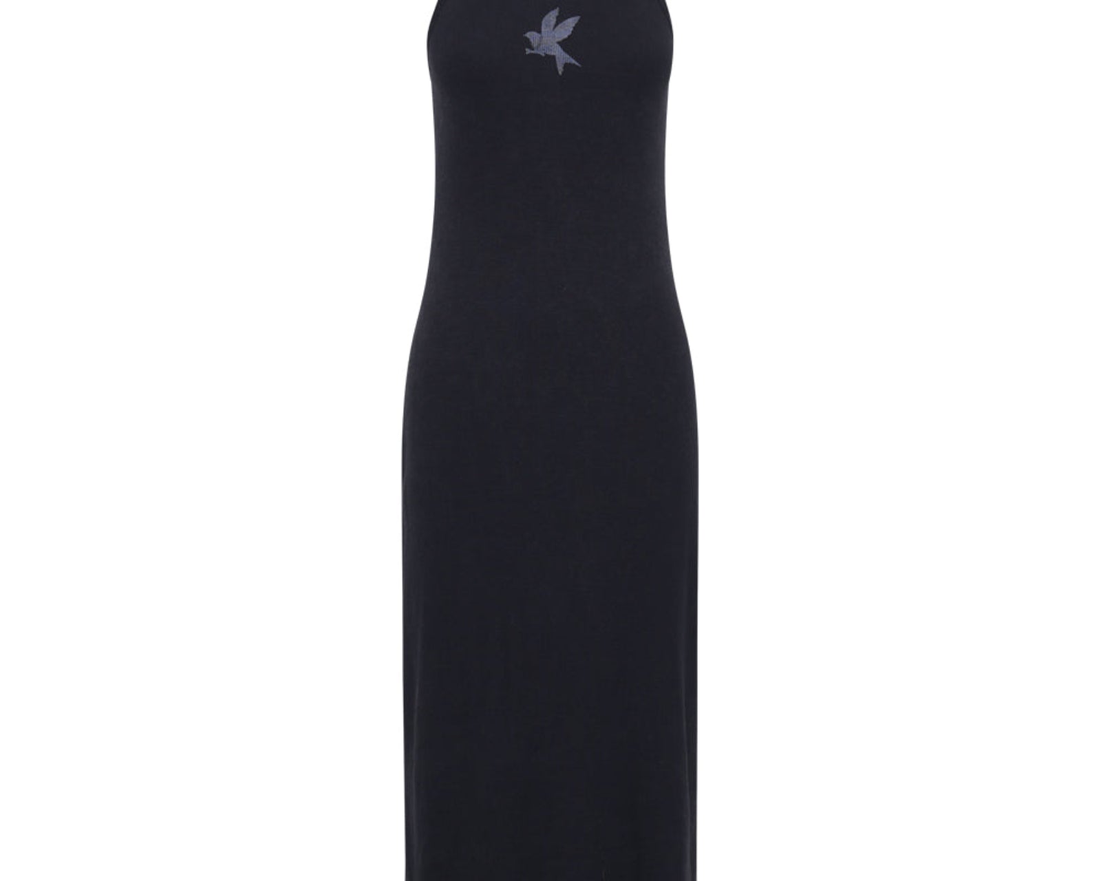 Washed Black One Teaspoon Rib Singlet Midi Dress - Black