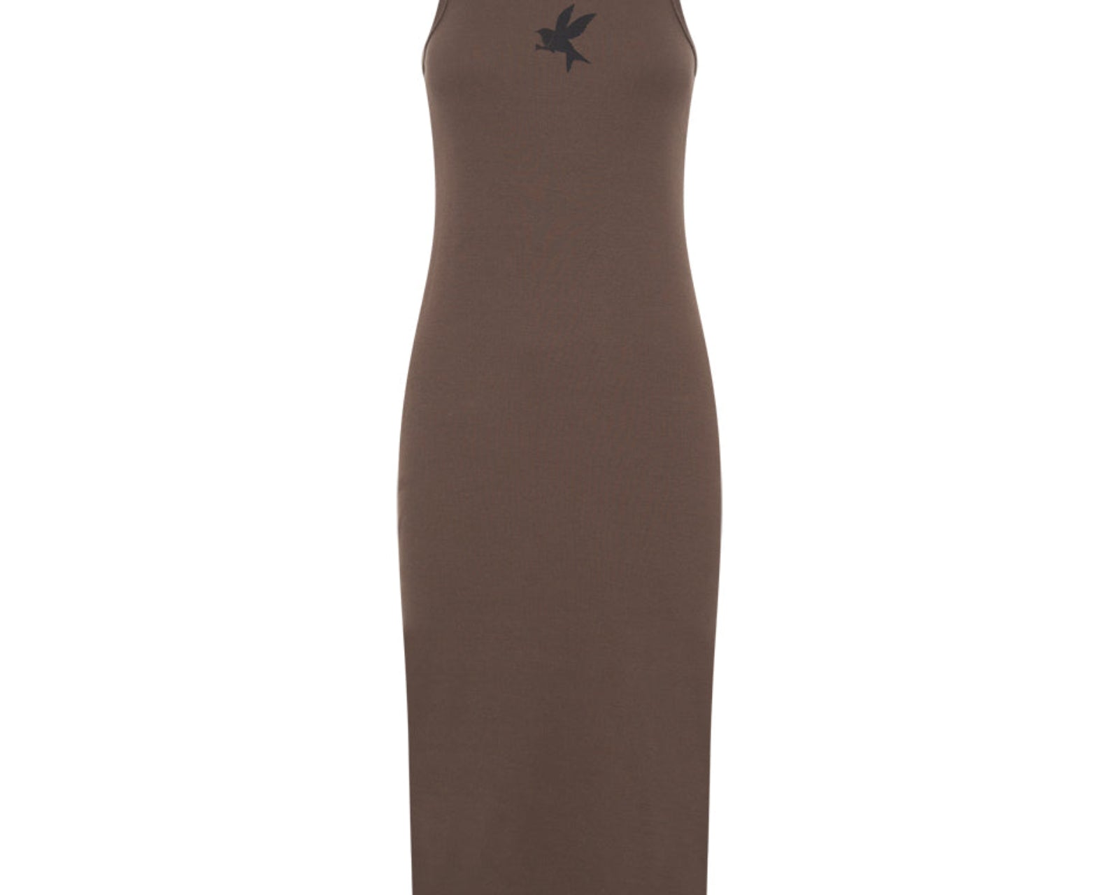 One Teaspoon Ribbed Singlet Midi Dress - Chocolate