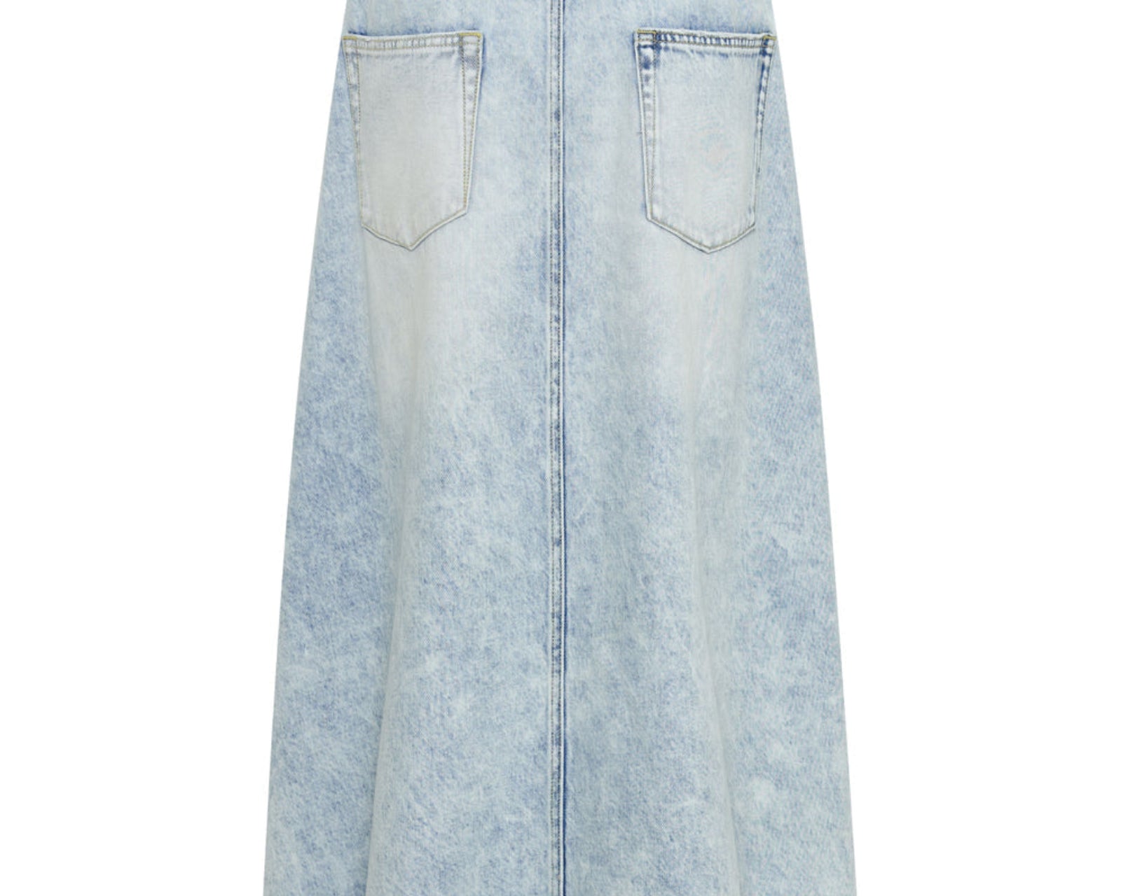Mrs Carter Low Waist Long Denim Skirt - Depeche Blue