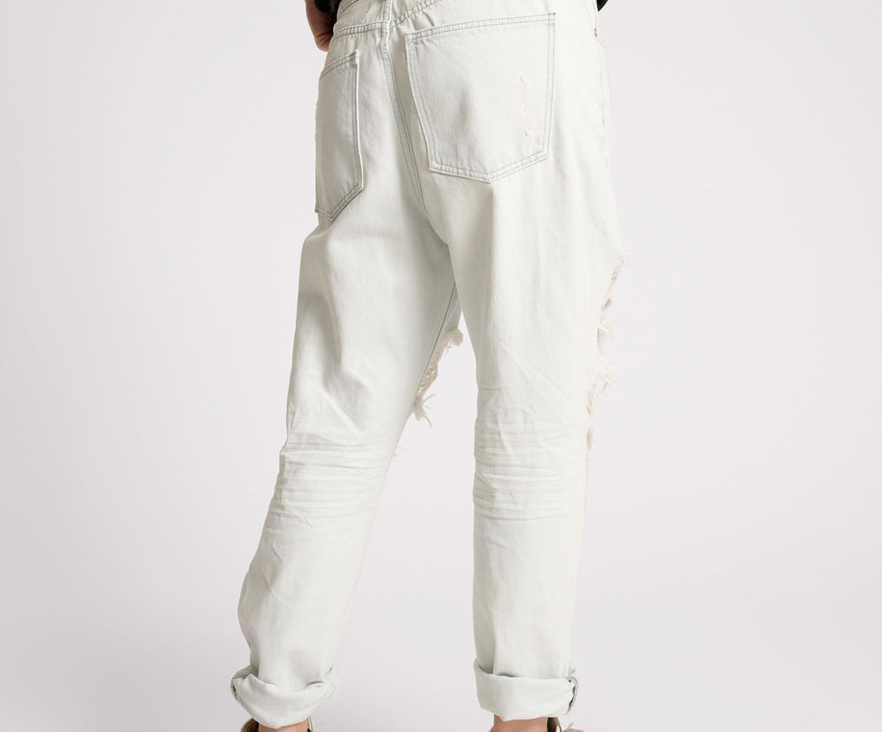 Saints Low Waist Boyfriend Denim Jeans - Xanthe Blue