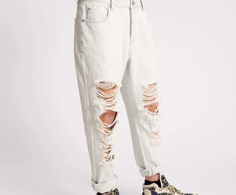 Saints Low Waist Boyfriend Denim Jeans - Xanthe Blue