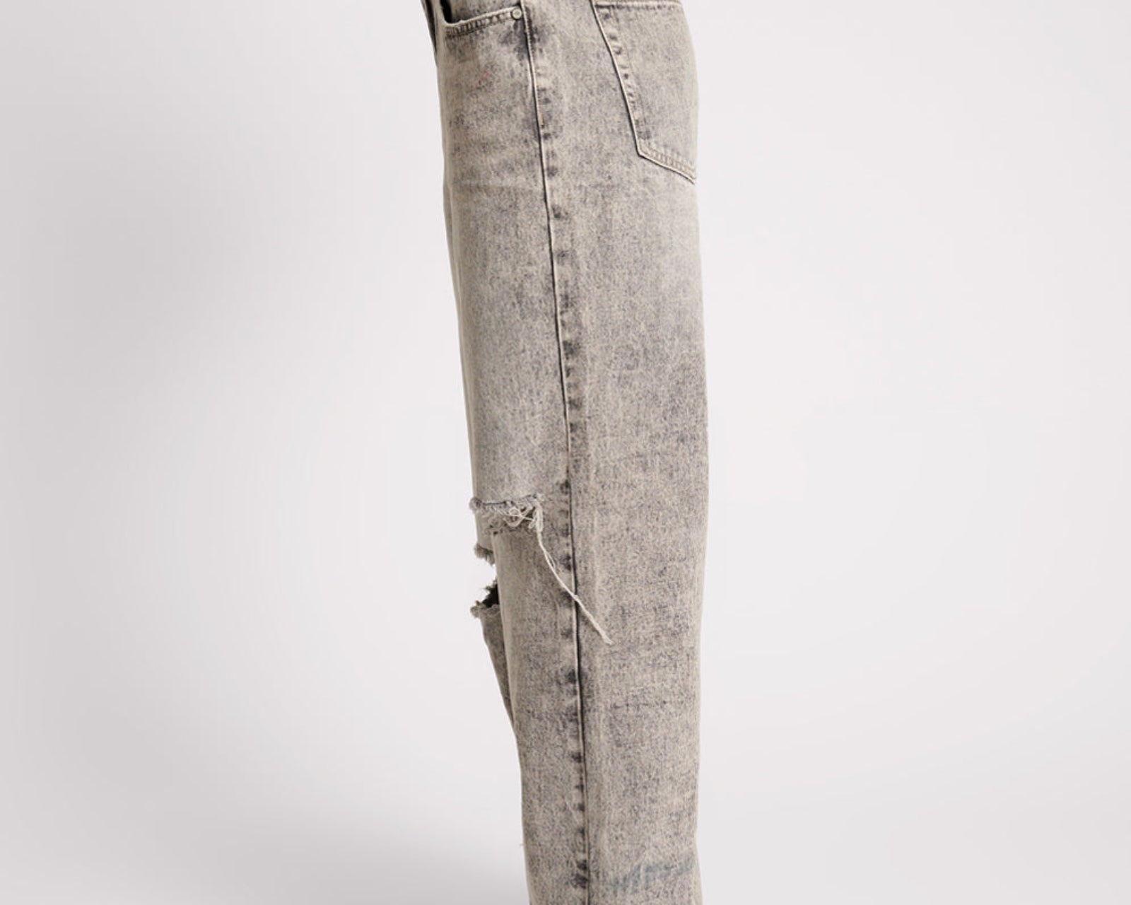 Jackson Mid Waist Wide Leg Denim Jeans - Smoke