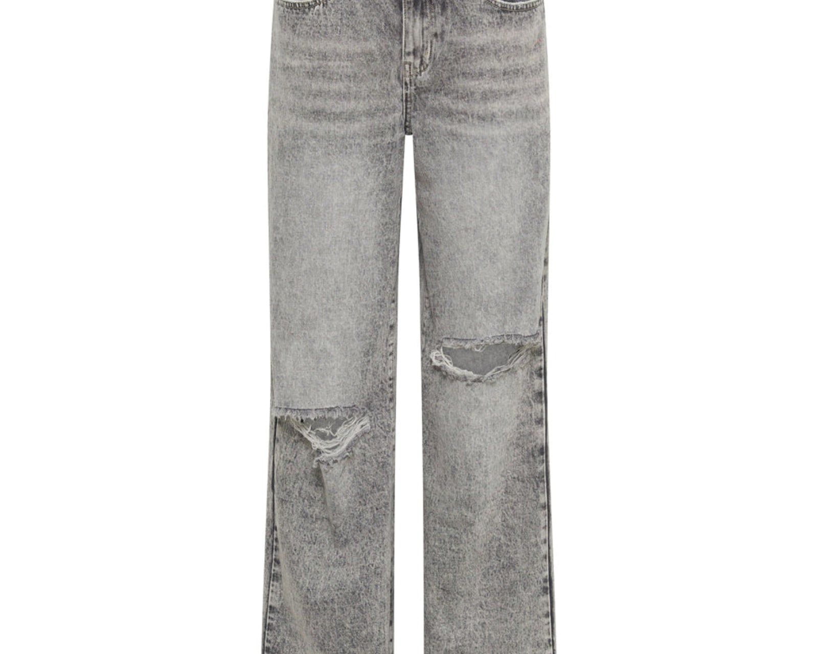 Jackson Mid Waist Wide Leg Denim Jeans - Smoke