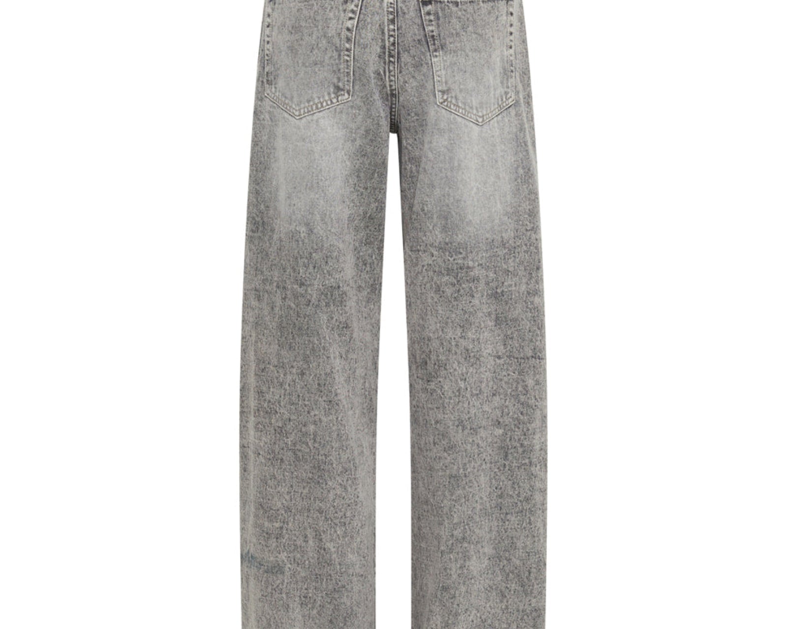 Jackson Mid Waist Wide Leg Denim Jeans - Smoke