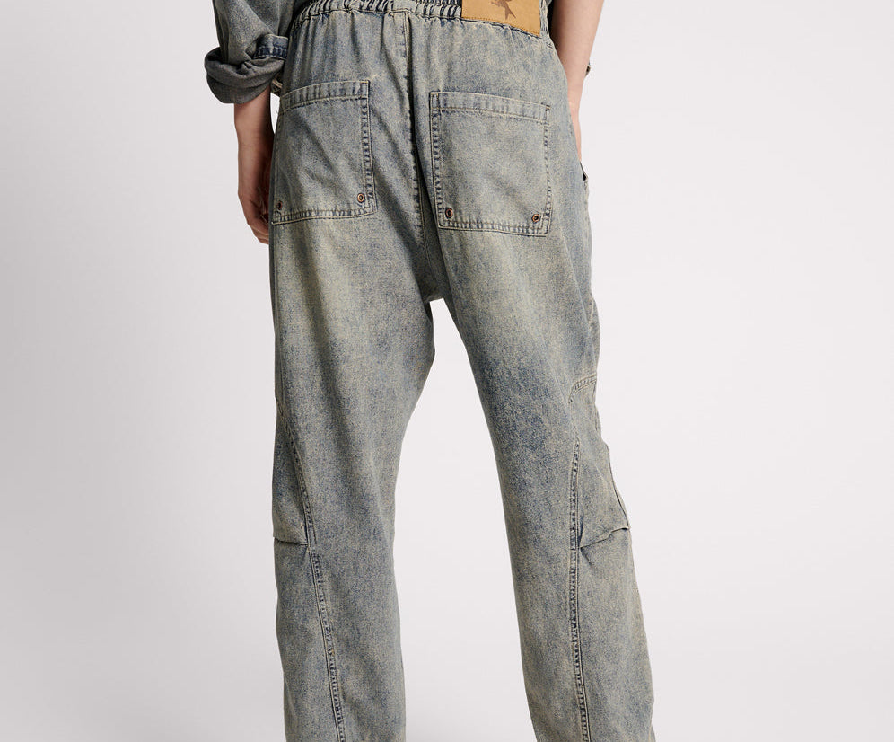 DIRTY BLUE DENIM FLIGHT PANTS