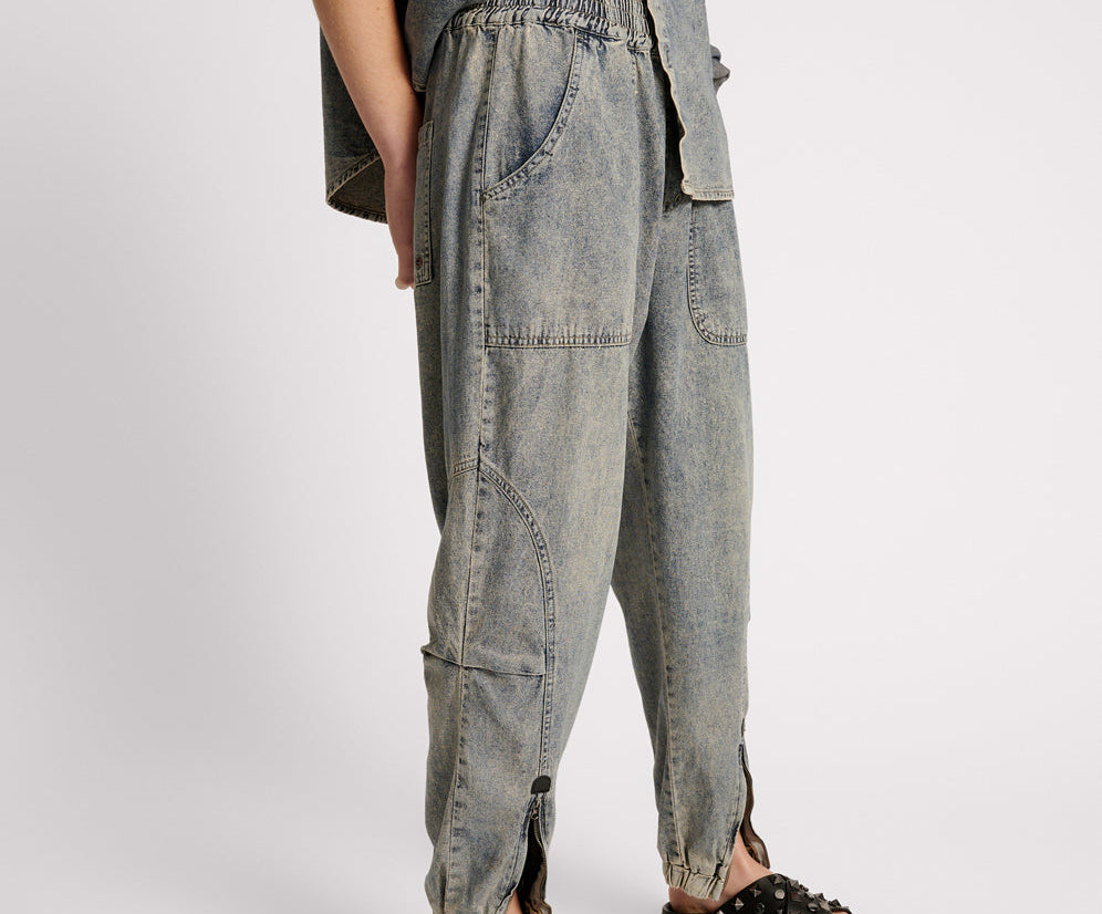 DIRTY BLUE DENIM FLIGHT PANTS