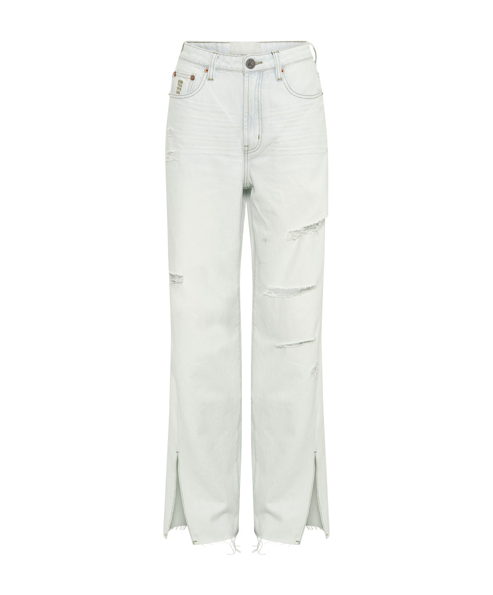 Billie Jeans Billie Low Slung Straight Leg Mid Waist Denim Jeans - Bel Air Blue