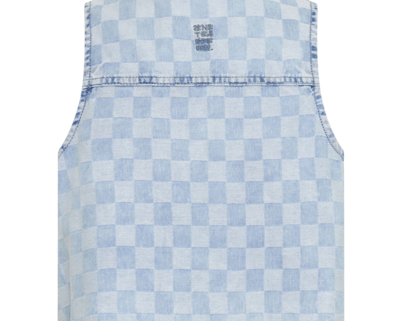 Braxton Denim Top - Blue Check