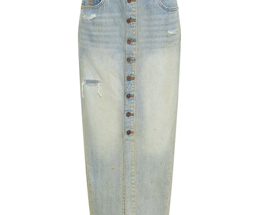 DIRTY KANSAS PATSY LONGLINE DENIM SKIRT