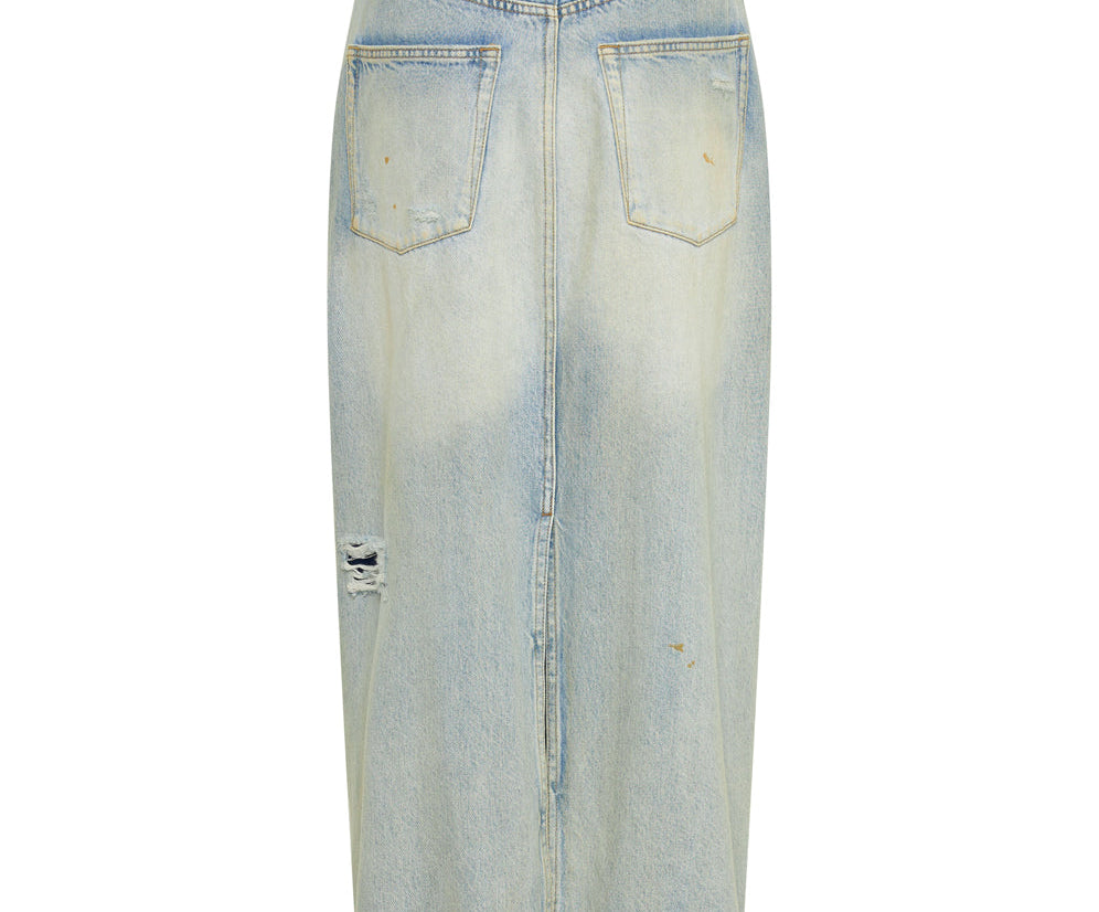 Patsy Longline Denim Skirt - Dirty Kansas