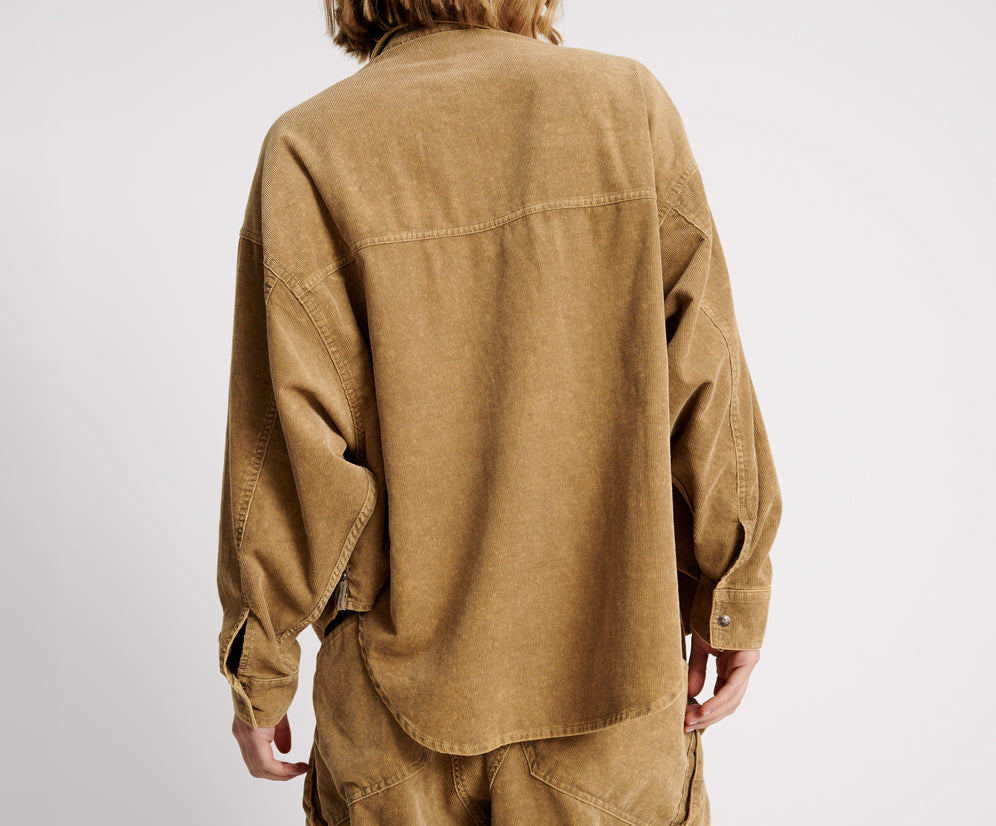 CAMEL CORDRUOY STUDDED DARIA SHACKET