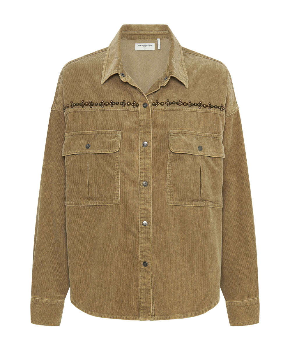 Products CAMEL CORDRUOY STUDDED DARIA SHACKET