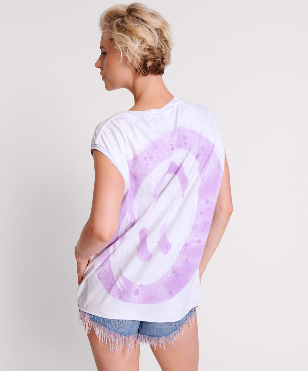 Last Stock SMILEY VIOLET HAND STAINED TANK