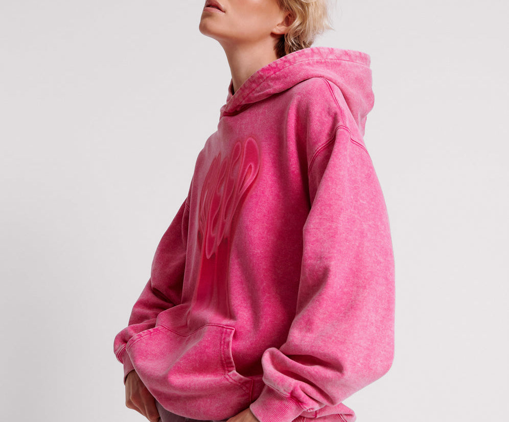Speed Longline Sweater Hoody - Pink Acid