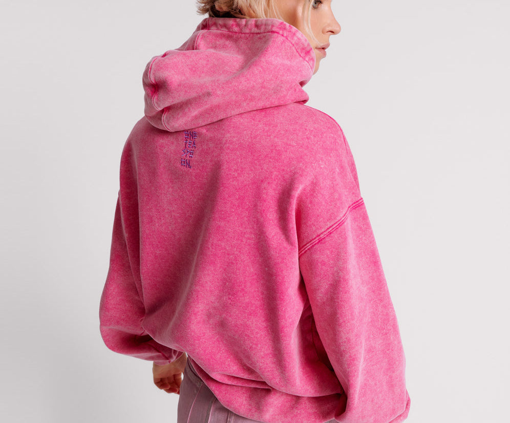 Speed Longline Sweater Hoody - Pink Acid