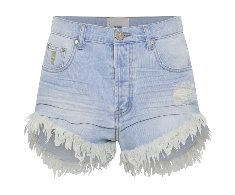 SKYBLUE OUTLAWS MID LENGTH DENIM SHORT