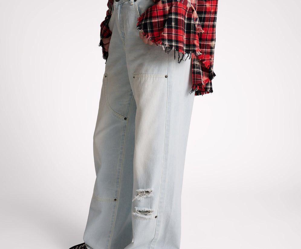 Jackson Mid Waist Wide Leg Denim Jeans - Le Surf